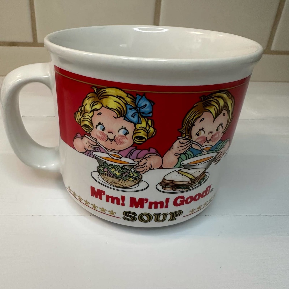 1989 Vintage Campbells Soup,M’m! M’m! Good Soup Kids Cup Bowl Mug, 14 oz